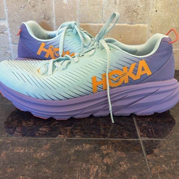 Hoka One One Rincon 3 Light Blue and Purple 11B NWT - Picture 6 of 7